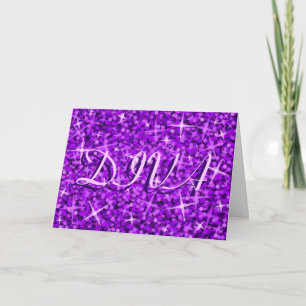 Carte Glitz Purple 'DIVA' 'Joyeux Anniversaire'