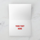 Carte Glitz Red 'Good Luck' 'Your Text' (Intérieur)