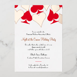 Carte Glitzy convient Casino Night Party Invitatio