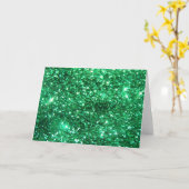 Carte Glitzy Green (Fleur jaune)