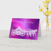 Carte Glitzy Princess Purple Entraîneur & Chevaux Annive (Fleur jaune)