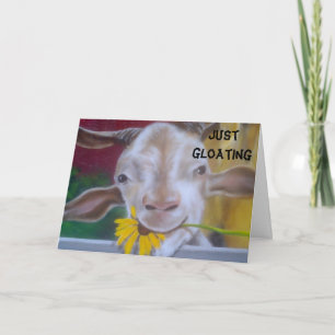 CARTE GLOATING CHAT "50E ANNIVERSAIRE"