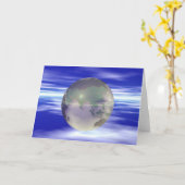 Carte Globe 3D 3 (Fleur jaune)