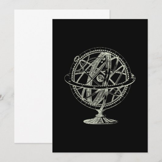 Carte Globe céleste de la sphère militaire (Devant / Derrière)