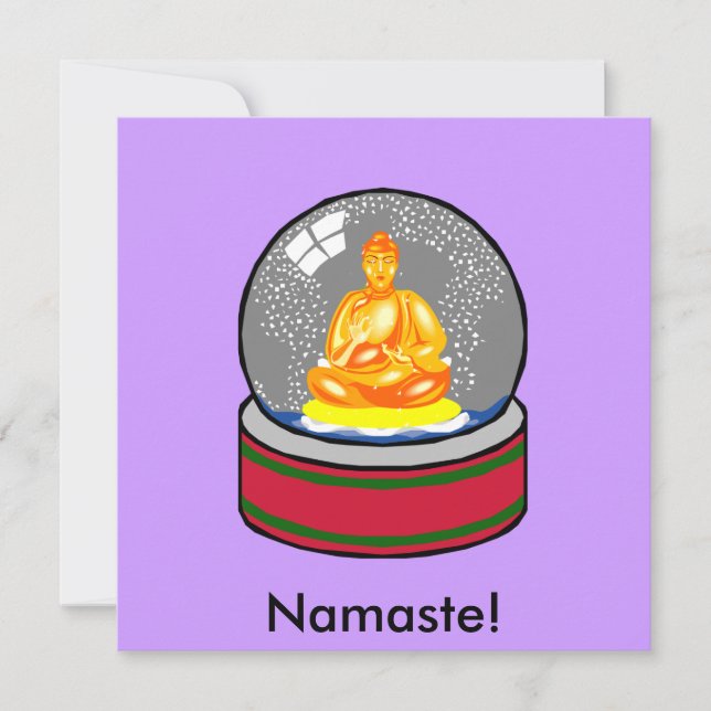 Carte Globe De Neige Bouddha (Devant)