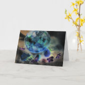 Carte Globe de verre "Objets célestes" avec fleurs (Fleur jaune)