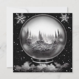 Carte Globe du paysage d'hiver