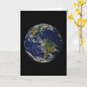 Carte globe en points (Fleur jaune)