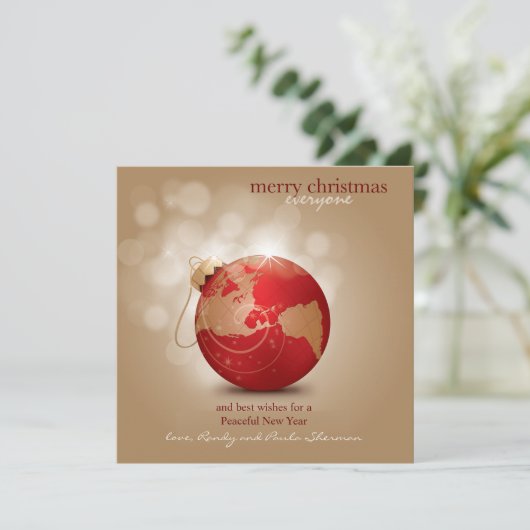 Carte Globe Orament Holiday (Debout devant)