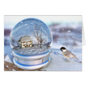 Carte Globe Snowflake (Devant horizontal)