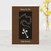 Carte Gloire Au Saint Rosaire (Fleur jaune)