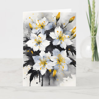 Carte Gloire de la Neige - Fleurs aquarelle