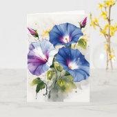 Carte Gloire du matin - Fleurs aquarelle (Fleur jaune)