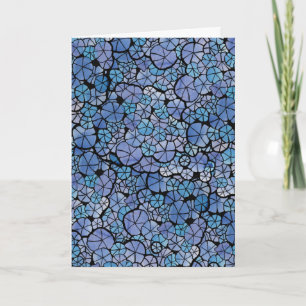 Carte Gloire du Matin Fleurs Bleues Abstraites Jardin de