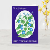 Carte Gloire du matin Septembre Anniversaire pour Godgir (Fleur jaune)