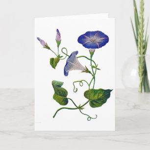 Carte Glorieuses bleues brodées