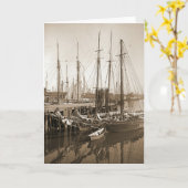 Carte Gloucester Massachusetts Wharf 1905 (Fleur jaune)