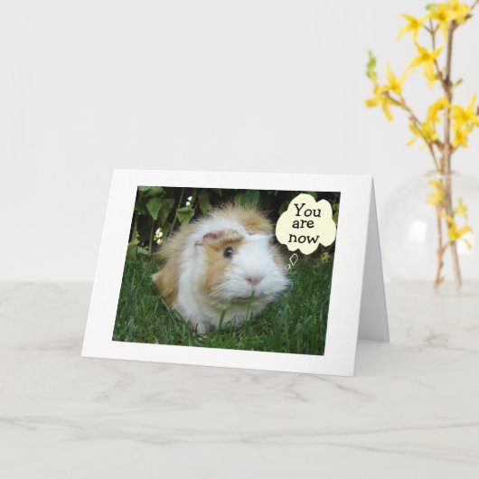 CARTE GLOUTING GERBIL EST MAINTENANT PLUS JEUNE QUE AMI (Fleur jaune)