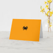 Carte Glow océanique_Crabe noir sur orange (Fleur jaune)