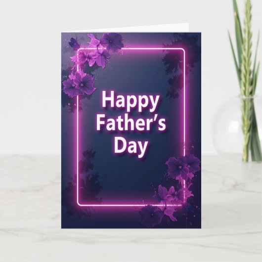 Carte Glowing Fathers Day Message Card (Devant)