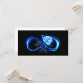 Carte Glowing infinity with blue rose (Devant/Arrière en situation)