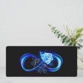Carte Glowing infinity with blue rose (Debout devant)