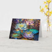 Carte Glowing Lotus Flowers Trio (Fleur jaune)