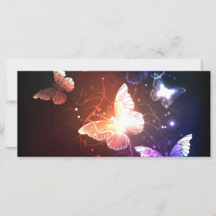 Carte Glowing Night Butterflies
