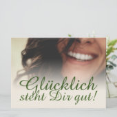 Carte Glücklich steht Dir intestin ! (Debout devant)