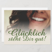 Carte Glücklich steht Dir intestin ! (Devant / Derrière)