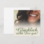 Carte Glücklich steht Dir intestin ! (Devant / Derrière)