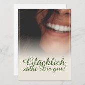 Carte Glücklich steht Dir intestin ! (Devant / Derrière)