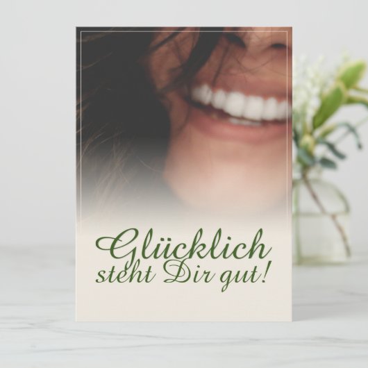 Carte Glücklich steht Dir intestin ! (Debout devant)