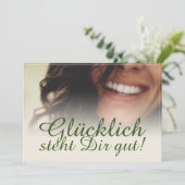 Carte Glücklich steht Dir intestin ! (Debout devant)