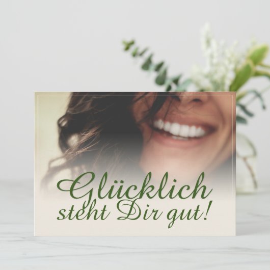 Carte Glücklich steht Dir intestin ! (Debout devant)