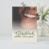 Carte Glücklich steht Dir intestin ! (Debout devant)