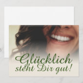 Carte Glücklich steht Dir intestin ! (Devant / Derrière)