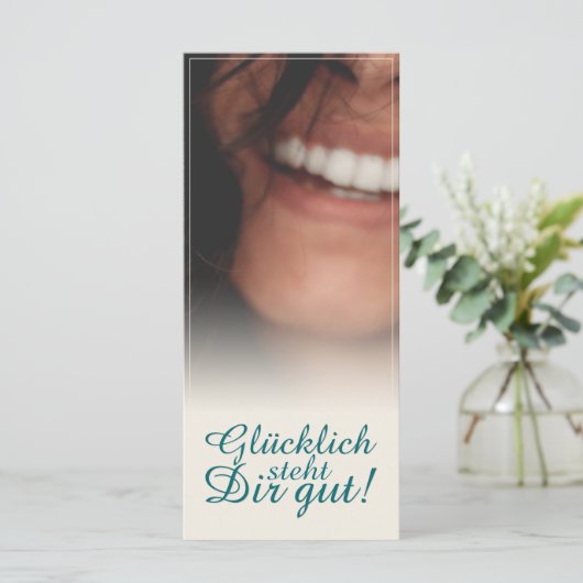 Carte Glücklich steht Dir intestin ! (Debout devant)