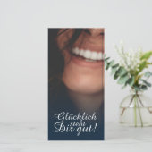 Carte Glücklich steht Dir intestin ! - Blau (Debout devant)