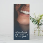 Carte Glücklich steht Dir intestin ! - Blau (Debout devant)