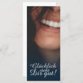Carte Glücklich steht Dir intestin ! - Blau (Devant / Derrière)