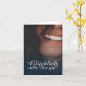 Carte Glücklich steht Dir intestin ! - Blau (Fleur jaune)