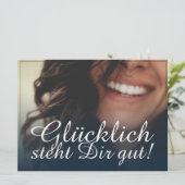Carte Glücklich steht Dir intestin ! - Blau (Debout devant)