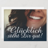Carte Glücklich steht Dir intestin ! - Blau (Devant / Derrière)