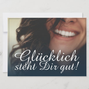 Carte Glücklich steht Dir intestin ! - Blau