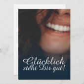 Carte Glücklich steht Dir intestin ! - Blau (Devant / Derrière)