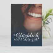 Carte Glücklich steht Dir intestin ! - Blau (Debout devant)