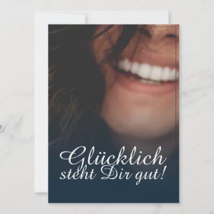 Carte Glücklich steht Dir intestin ! - Blau