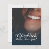 Carte Glücklich steht Dir intestin ! - Blau (Devant)