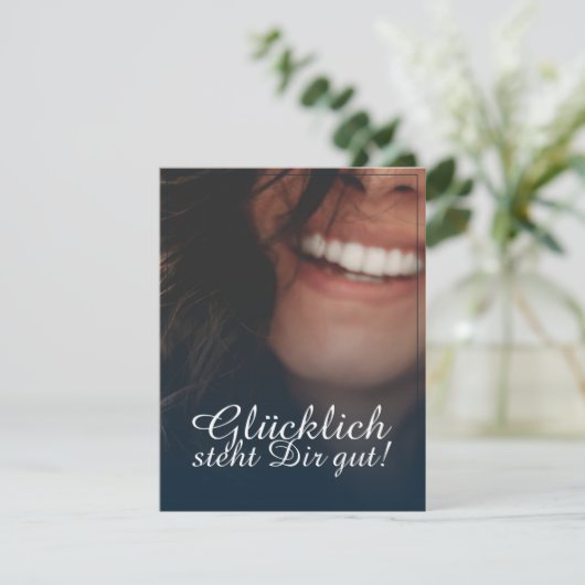 Carte Glücklich steht Dir intestin ! - Blau (Debout devant)